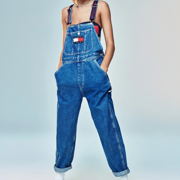Vintage Style Tommy Jeans Denim Overalls